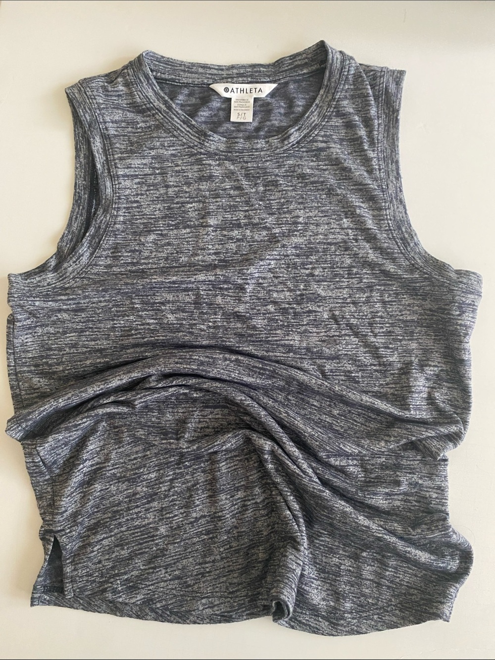 Athleta Heathered Charcoal Muscle Tank - Picture 2 of 4